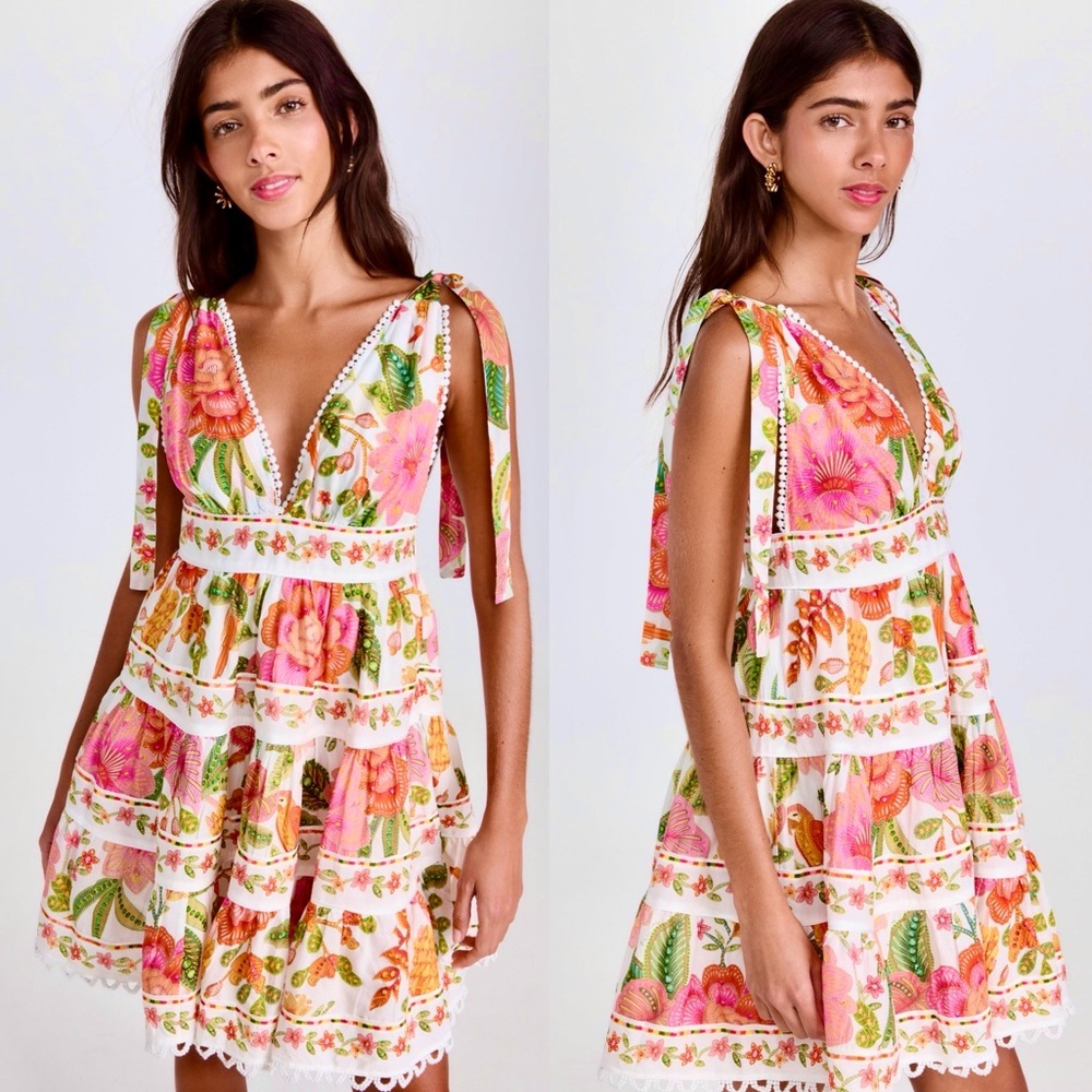 🌺🎉HP🎉🌺 NWT Farm Rio Macaw Bloom Mini Dress